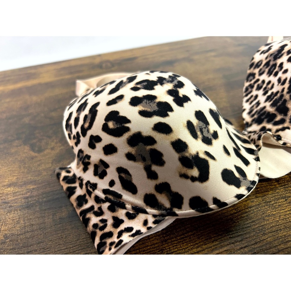 Soma Vanishing Back Full Coverage Underwire Bra 36D Leopard Animal Print Tan - Picture 3 of 8
